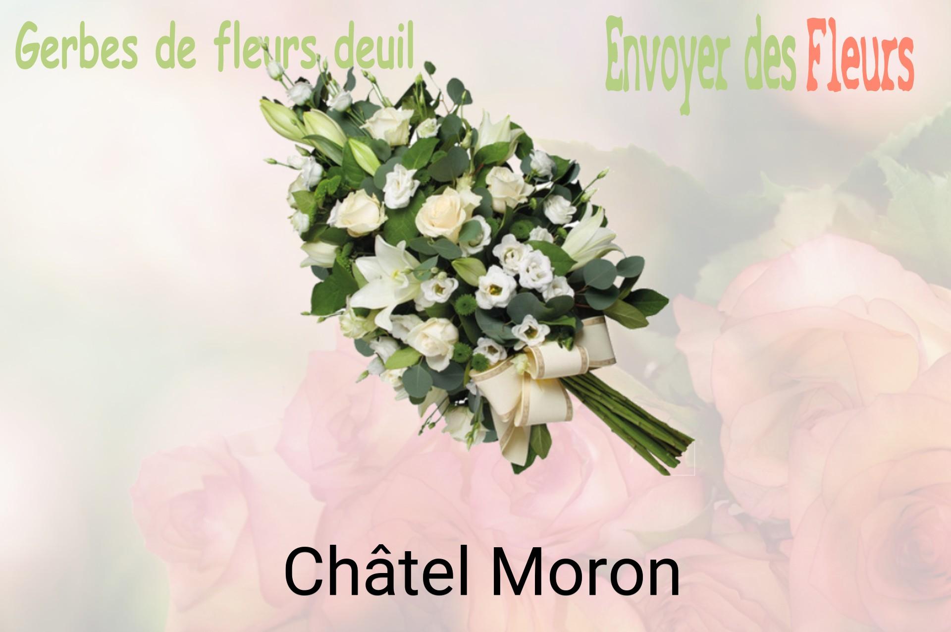 Gerbe de fleurs de deuil livrée à Châtel-Moron